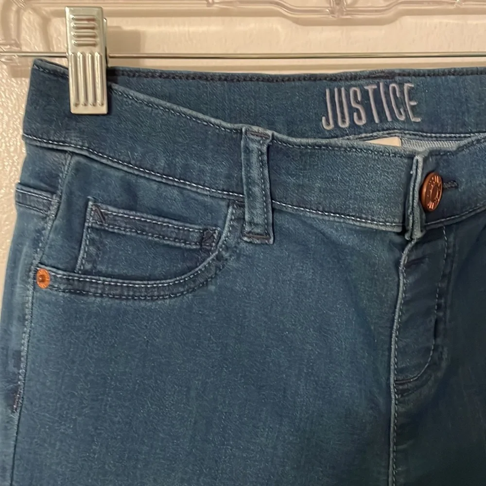 JUSTICE GIRLS MID RISE JEAN LEGGINGS.